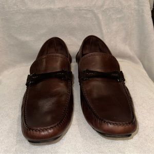 Salvatore Ferragamo GRAND PRIX Leather Bit Driver. Men’s Size 10EE Hickory Cafe